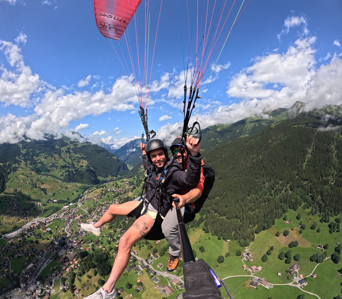 Paragliding in the Swiss Alps